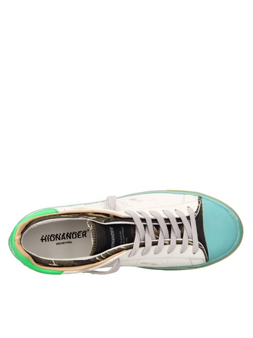 Sneakers in pelle e tessuto HIDNANDER | STARLESS LOW HD1MS600 610BIANCO-CELESTE-VERDE